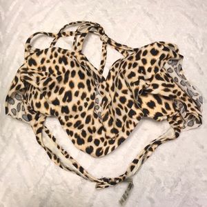 PINK Cheetah Bathing Suit Top